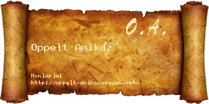 Oppelt Anikó névjegykártya